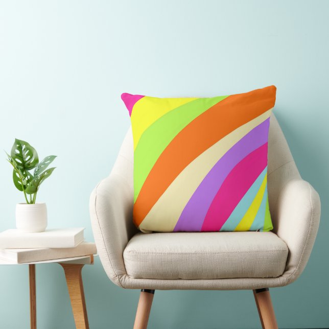 Colourful abstract cushion (Chair)