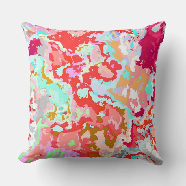 Colourful Abstract Cushion (Front)