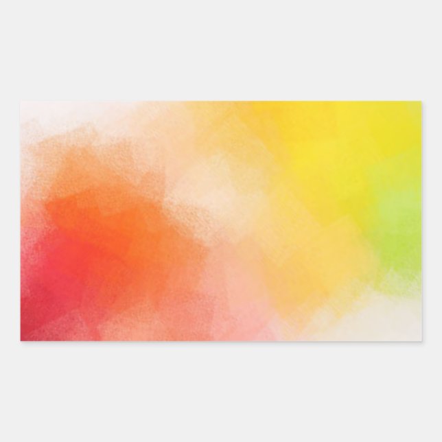 Colourful Abstract Custom Blank Modern Template Rectangular Sticker (Front)