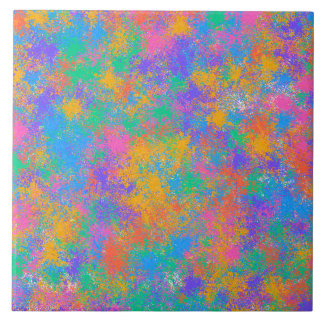 Colourful Abstract Design Ceramic Tile