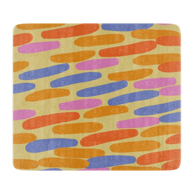 Colourful abstract design cutting board (Front)