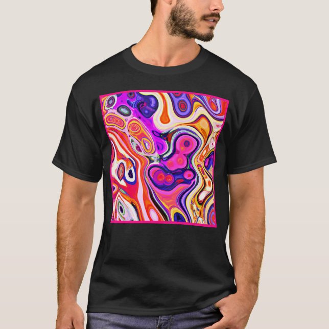 Colourful Abstract Design in Focus T-Shirt (Front)