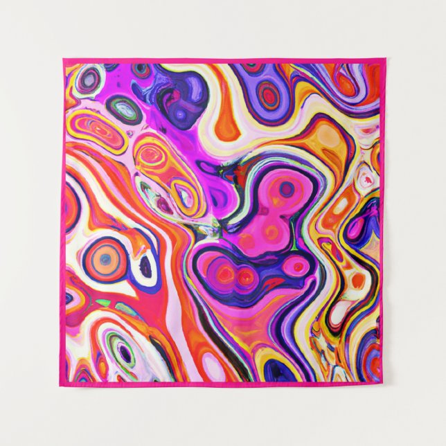 Colourful Abstract Design in Focus Tapestry (Front)