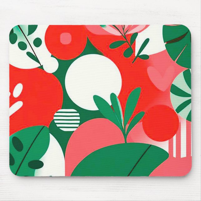 Colourful abstract design mouse pad (Front)