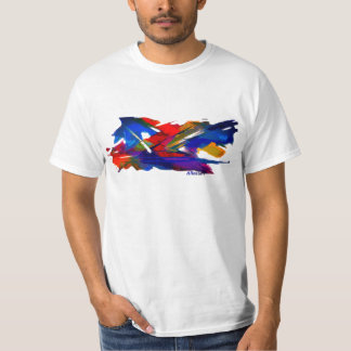 Colourful abstract design on T-Shirt