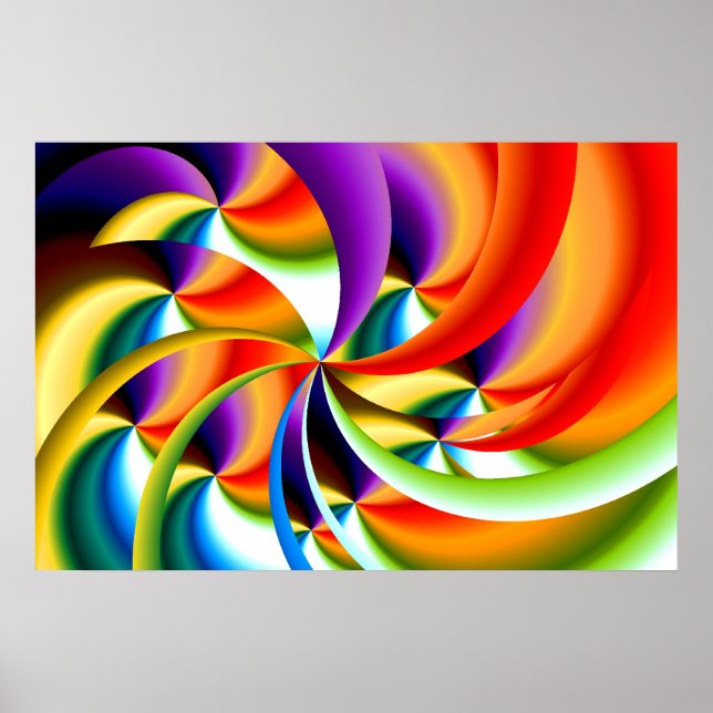 Colourful Abstract Design Poster (Front)