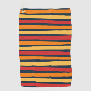 Colourful abstract design with lines golf towel
