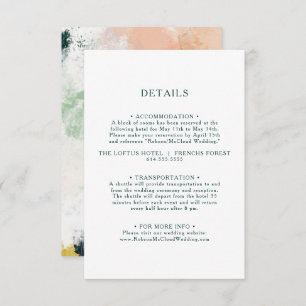 Colourful Abstract Details Enclosure Card