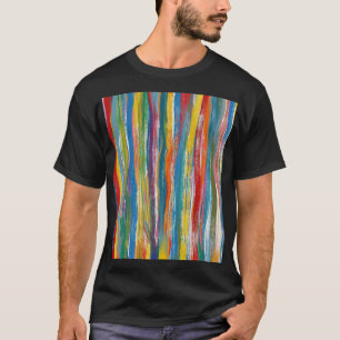 Colourful Abstract: Digital Oil Painting Lines T-Shirt