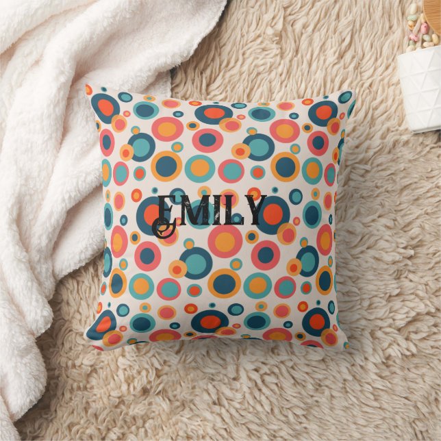 Colourful Abstract Dots Cushion (Blanket)