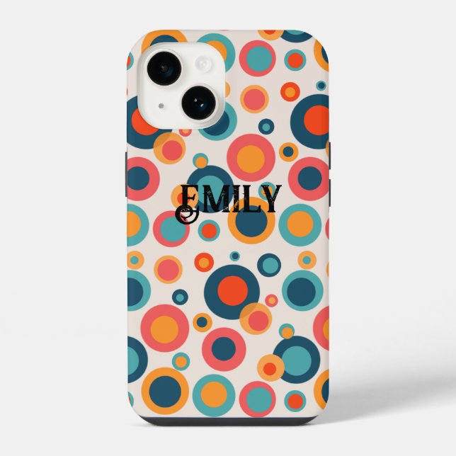 Colourful Abstract Dots iPhone Case (Back)