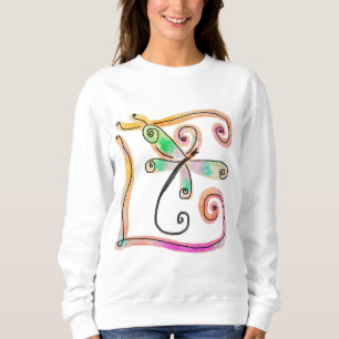 Colourful Abstract Dragonfly Wearable Art Sweatshirt