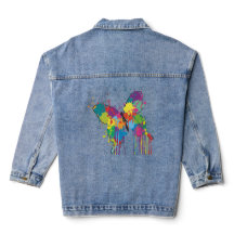 Colourful Abstract Drip-Paint Butterfly