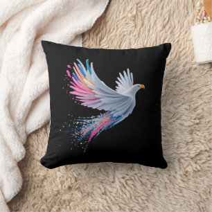 Colourful Abstract Eagle Design Cushion