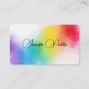 Colourful Abstract Elegant Template Modern Linen Business Card