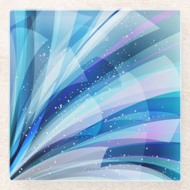 Colourful Abstract Exploding Universe Glass Coaster (Front)