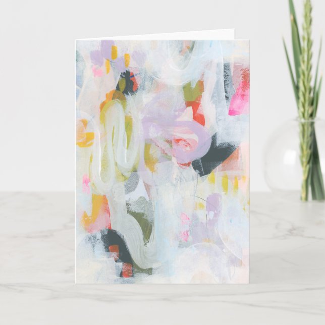 Colourful Abstract Expressionism Art Note Card (Front)
