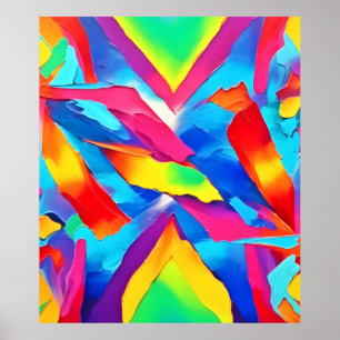 Colourful Abstract Expressionism Art Poster