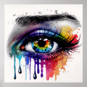 Colourful Abstract Eye Poster