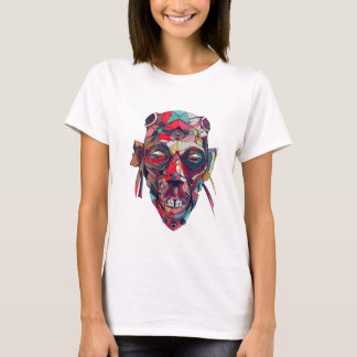 Colourful Abstract Face Art T-Shirt