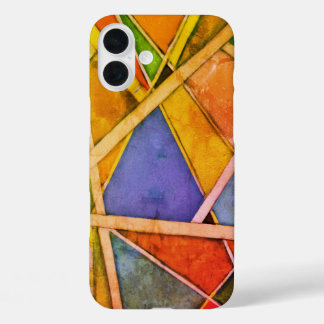 Colourful abstract fine art iPhone 16 plus case