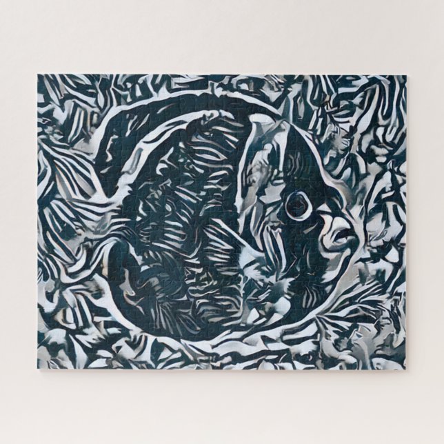 Colourful Abstract Fish | Challenging Hard Jigsaw  Jigsaw Puzzle (Horizontal)