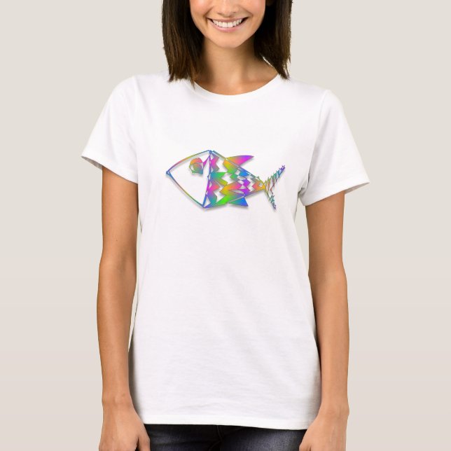 Colourful Abstract Fish T-Shirt (Front)