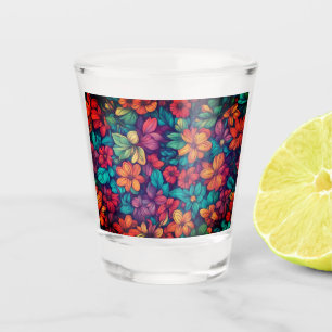 Colourful Abstract Floral #44 - Shot Glass