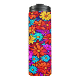 Colourful Abstract Floral #71 -  Thermal Tumbler