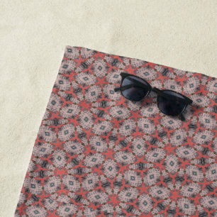 Colourful Abstract Floral Beach Towel