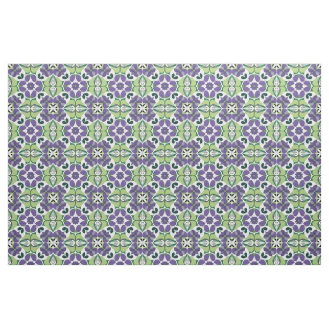 Colourful Abstract Floral Design Fabric (Fat Quarter)