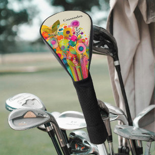 Colourful Abstract Floral Golf Head Cover