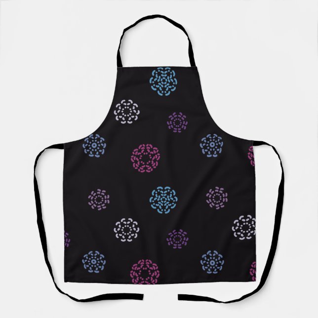 Colourful Abstract Floral Pattern Apron (Front)