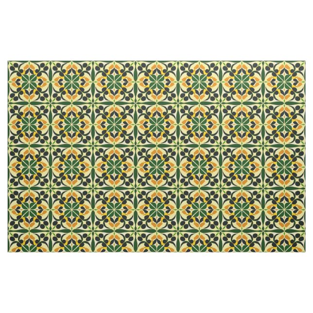 Colourful Abstract Floral Pattern Fabric (Fat Quarter)