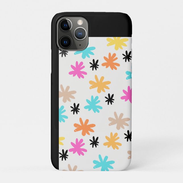 Colourful Abstract Floral Pattern Phone Case (Back)