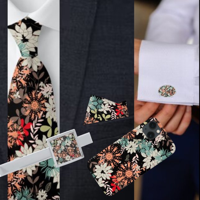 Colourful Abstract Floral Pattern          Tie (Creator Uploaded)