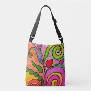 Colourful Abstract Floral Tote