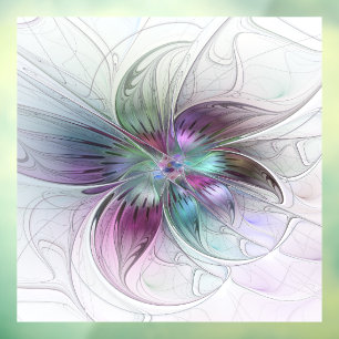 Colourful Abstract Flower Modern Floral Fractal Ar