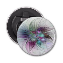 Colourful Abstract Flower Modern Floral Fractal Ar
