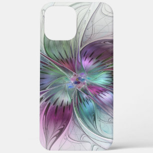 Colourful Abstract Flower Modern Floral Fractal Ar iPhone 12 Pro Max Case