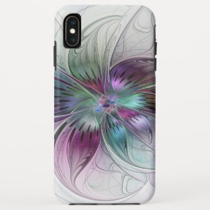Colourful Abstract Flower Modern Floral Fractal Ar iPhone XS Max Case