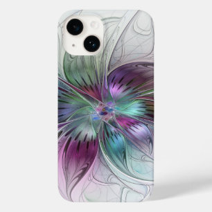 Colourful Abstract Flower Modern Floral Fractal Ar Case-Mate iPhone 14 Case