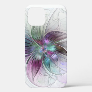 Colourful Abstract Flower Modern Floral Fractal Ar iPhone 12 Pro Case