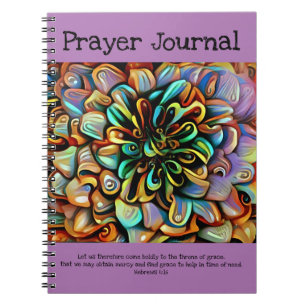 Colourful Abstract Flower Prayer Journal