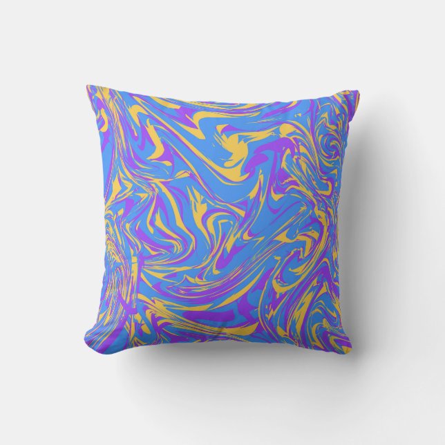 Colourful Abstract Fluid Style Background Cushion (Front)