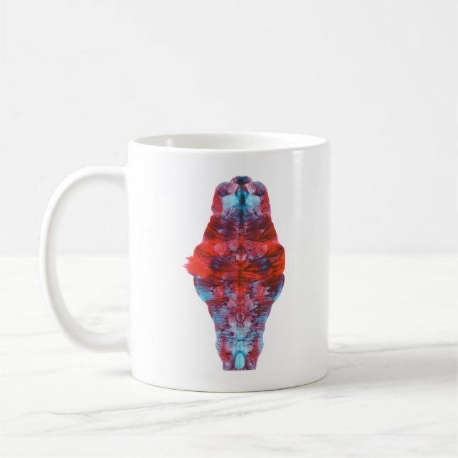 Colourful Abstract Folding Paint Symmetry by Karee Coffee Mug (Left)