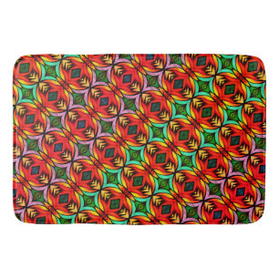 Colourful Abstract foliage Pattern 6 Bath Mat