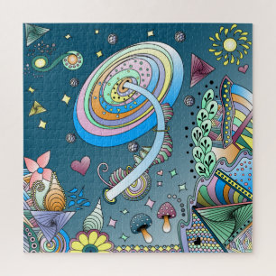 Colourful Abstract Fun Bright Original Art Jigsaw Puzzle