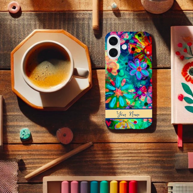 Colourful Abstract Fun Floral Custom Inspirivity  Case-Mate iPhone Case (Creator Uploaded)