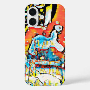 Colourful Abstract Geometric Art iPhone 16 Case
